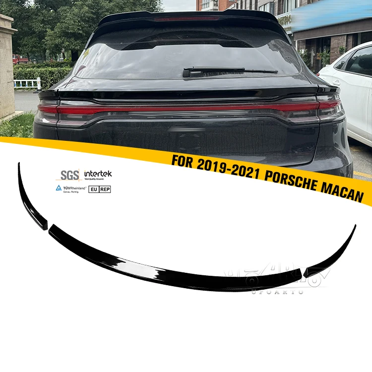 

Professional Factory Produce ABS Carbon Fiber Rear Upper Deck Trunk Lid Middle Spoiler for Porsche Macan 2019 2020 2021