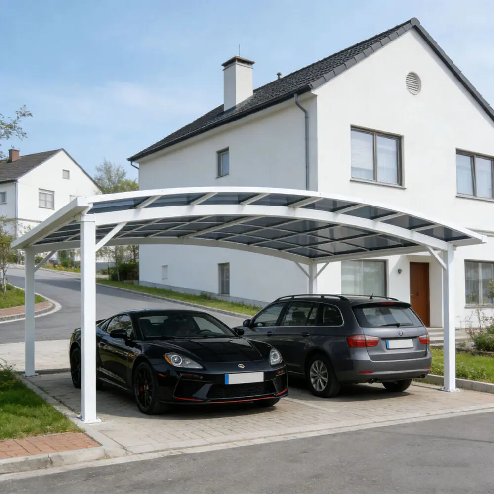 Heavy Duty Polycarbonate Carport Canopy Aluminum Outdoor Parking Shelter Weather Resistant Vehicle Garage for Garden Yard