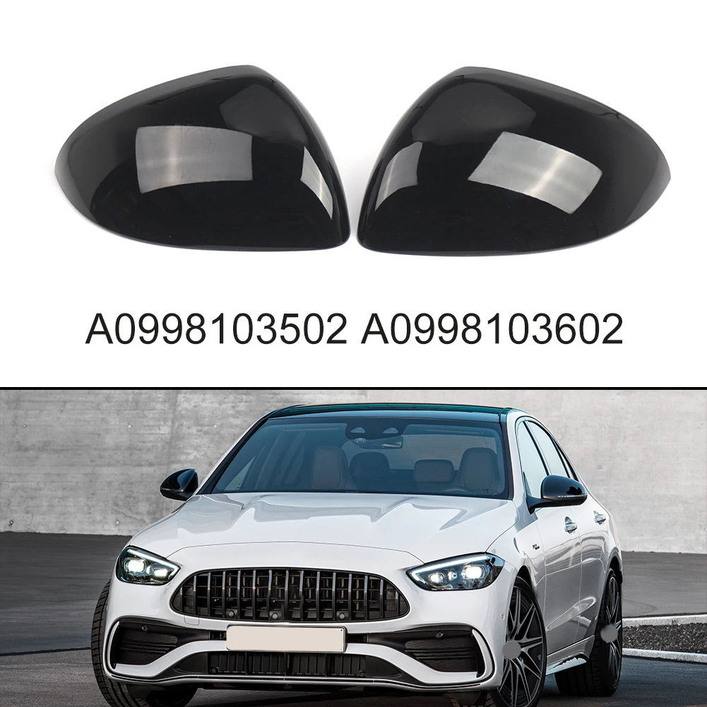

Side Mirror Shell Gloss Black Mirror Cap For Daily Driving Protection ABS Plastic Construction Pressure Resistant Design