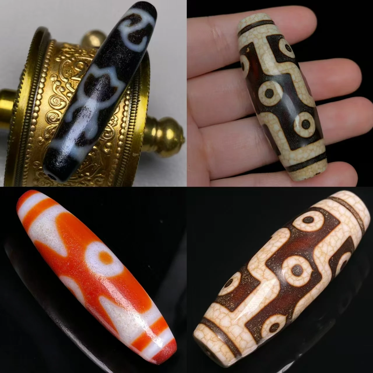 

Tibetan dzi reflux old material, high oil pulp, accessories, necklace pendant, collectible, agate, high quality, high-end