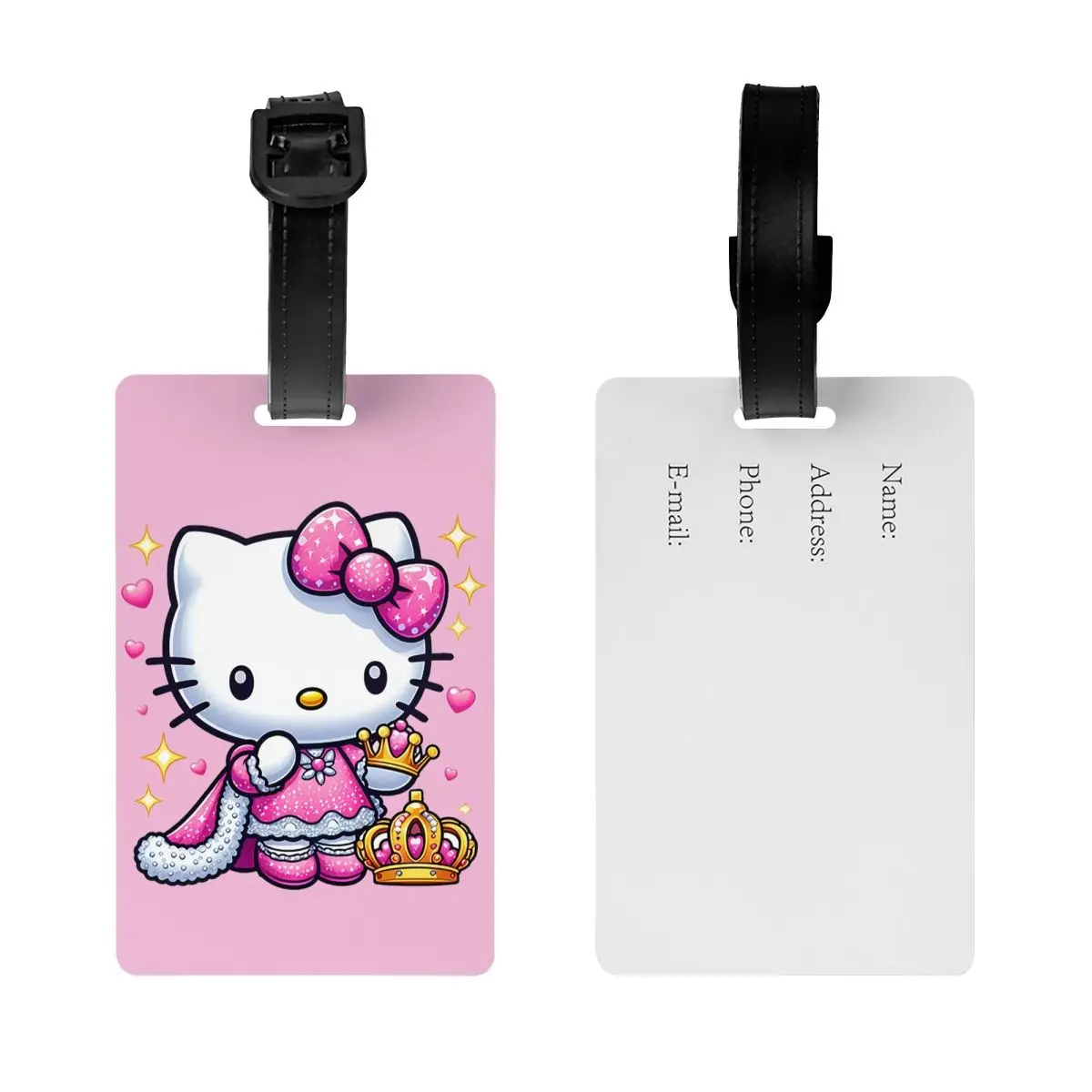 Niedliche Cartoon-Katze, Hello Kitty, Gepäckanhänger, Reisetasche, Koffer, Sichtschutz, ID-Etikett