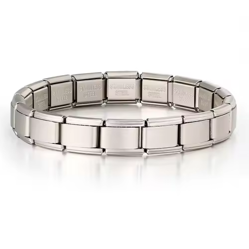 For Women Men Italian Charm Link 9mm Width Silver Gold Color Stainless Steel Bracelets on Hand DIY Making Jewelry Wholesale - Image 7