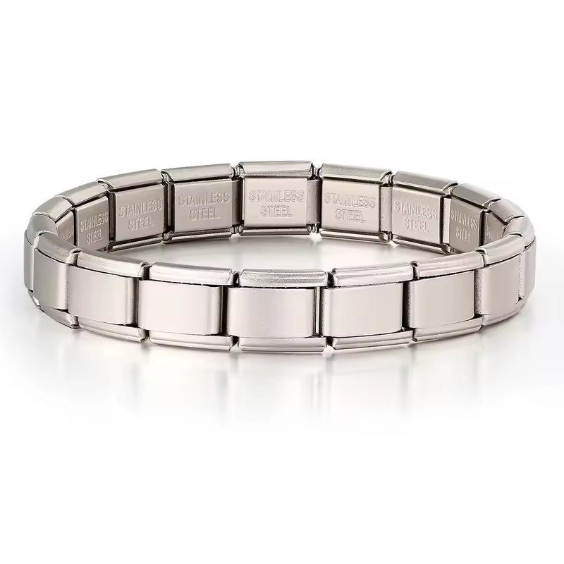 For Women Men Italian Charm Link 9mm Width Silver Gold Color Stainless Steel Bracelets on Hand DIY Making Jewelry Wholesale - Image 7