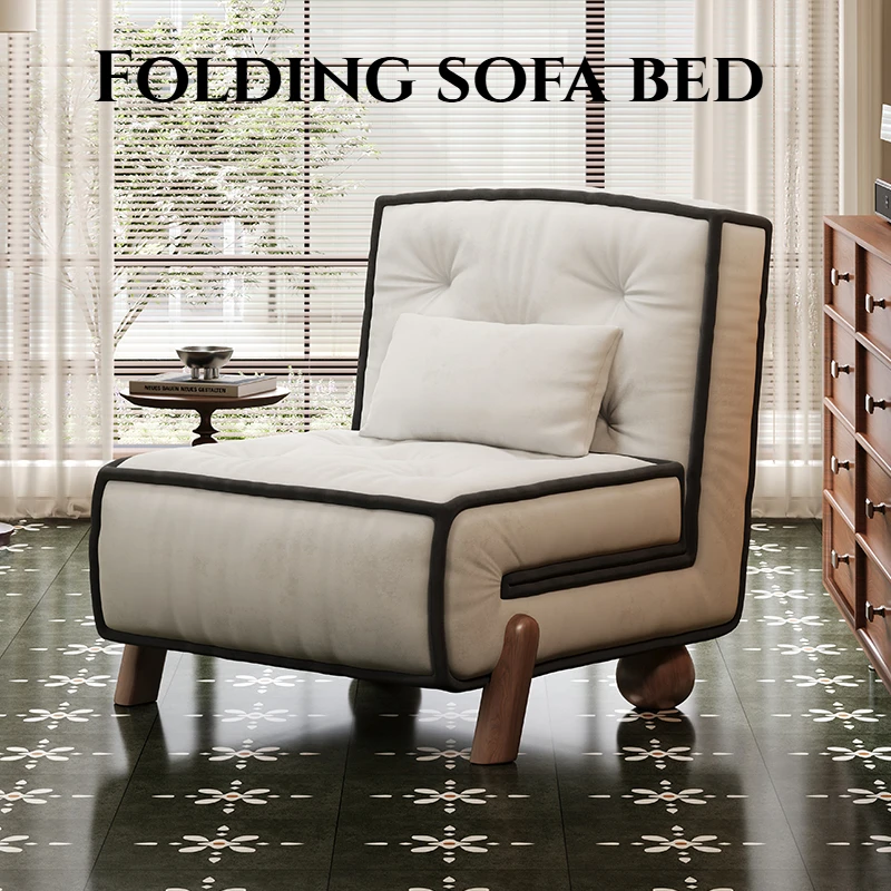 Sofá cama individual nórdico para sala de estar, sofá cama plegable moderno, sofá cama reclinable multifuncional, muebles de interior.