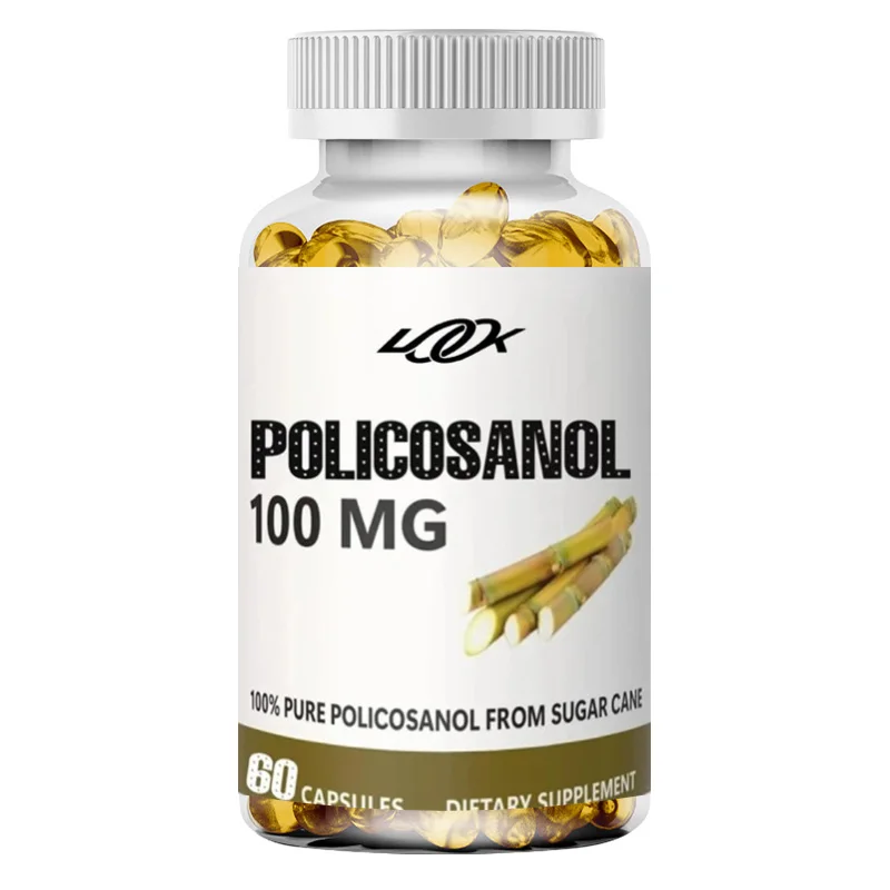 Policosanol Sugar Cane Extract, 100mg, 60 Vegetable Capsules, Non-GMO and Gluten-Free