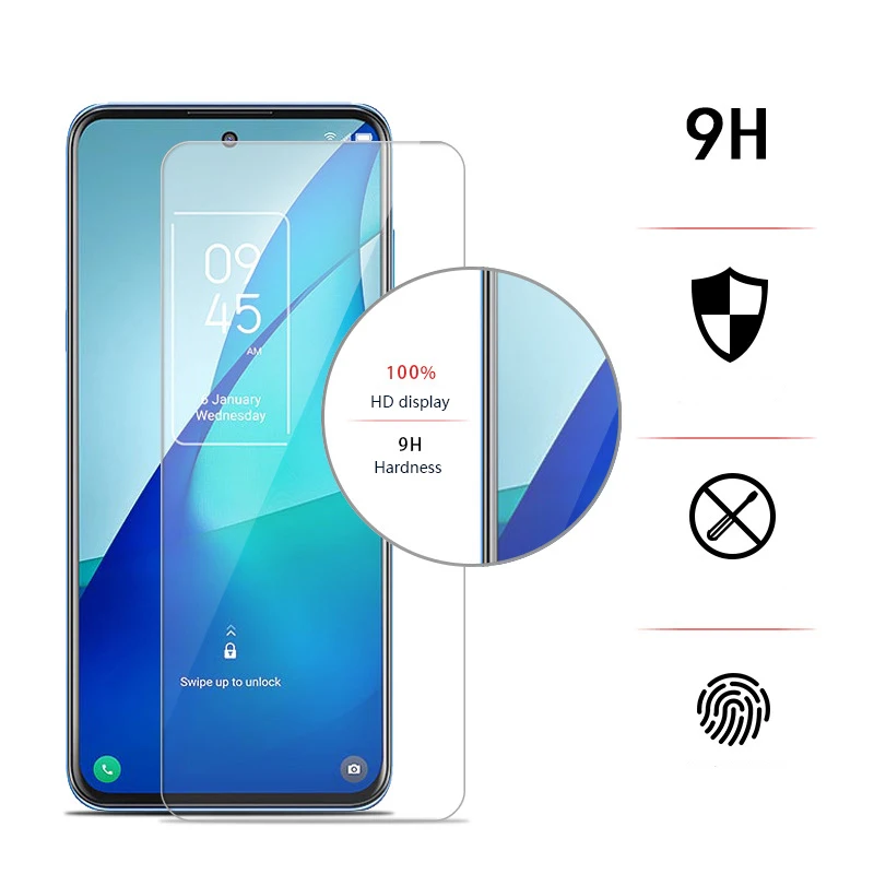 HD Tempered Glass for TCL 20 20S 20L Plus 20SE Screen Protector for TCL A30 30 V Plus SE 305 306 Clear Protective Film