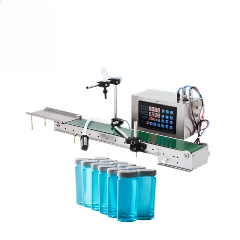 For HZPK Digital Control Liquid Filling Machine Small Bottle Conveyor Belt for Beverage Milk Oil Plastic Packaging