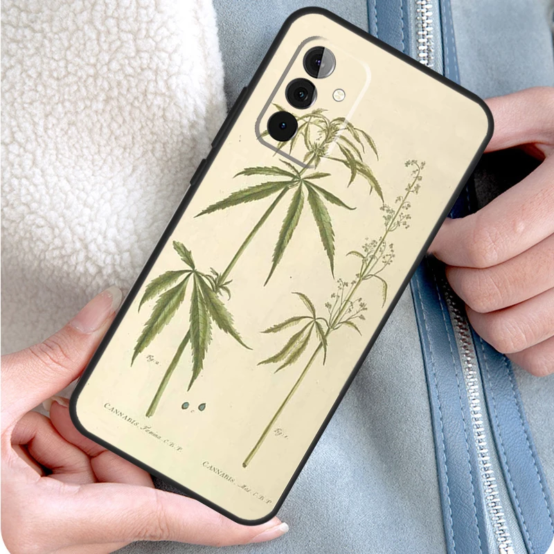 Botanical Drawings Flowers Plants Phone Case For Samsung Galaxy A15 A25 A35 A55 A54 A34 A14 A13 A33 A53 A12 A32 A52 A71 A51