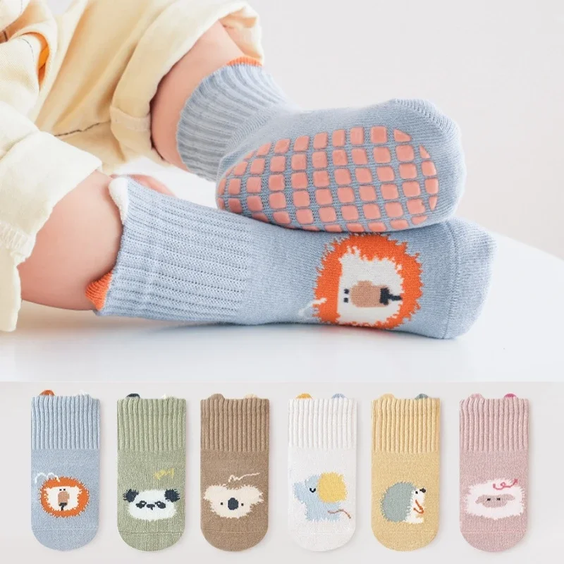 Spring Autumn Children Kids Anti-slip Long Socks Cartoon Soft Baby Toddler Home Trampoline Socks Boys Girls School Sports Socks