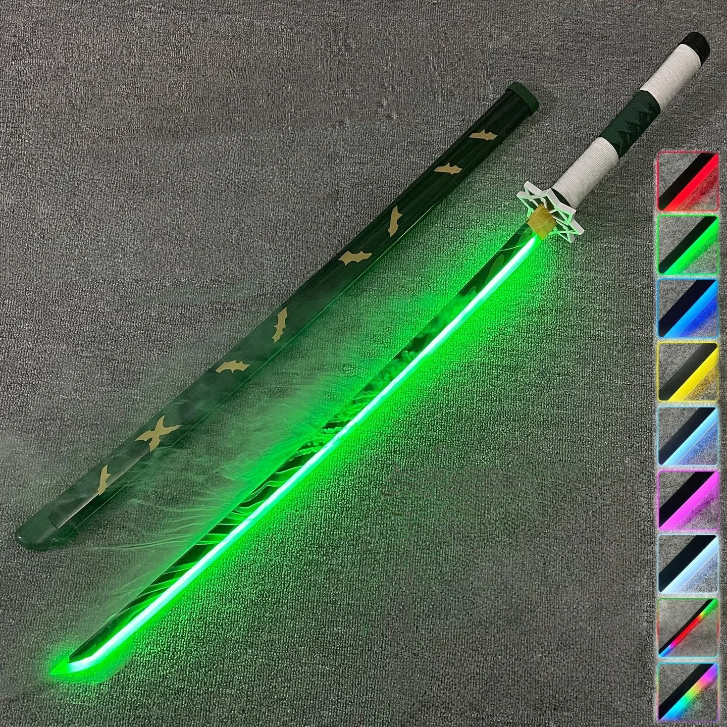 40 inch Vapor Demon Slayer Katana Glow Yoriichi Zwaard Anime Cosplay Echte Japanse Katana Originele Samurai Led Lightsabre Gift