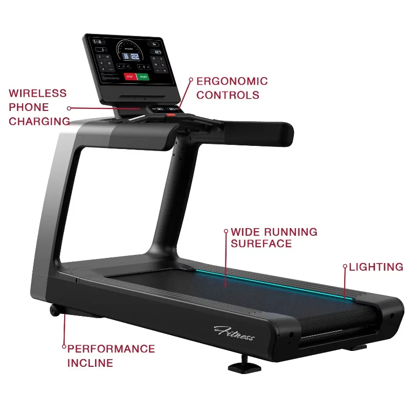 2025 Popular Commercial Treadmill Gym Equipment Electric Cardio Machine LED Screen Running Gym Machine Fitness Equipment