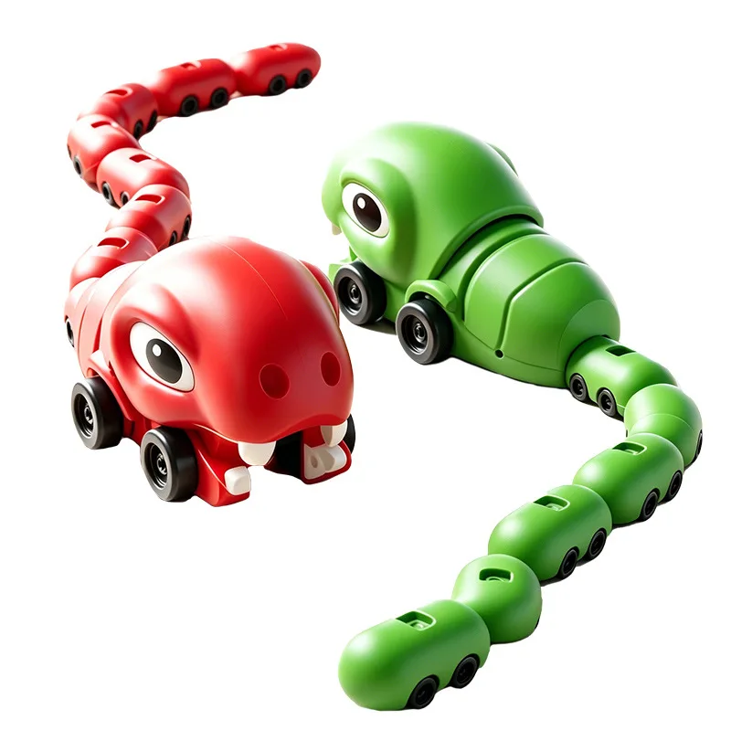 Remote Control Magnetic Greedy Snake Electric Toy, Rotatable Snake Head, Double Players Splicing Educational Puzzle Toy