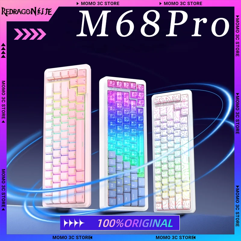 

REDRAGON M68Pro Магнитная клавиатура Проводная 8k Скорость заката Магнитный переключатель Прокладка Структура Киберспортивная игровая клавиатура Аксессуары для ПК