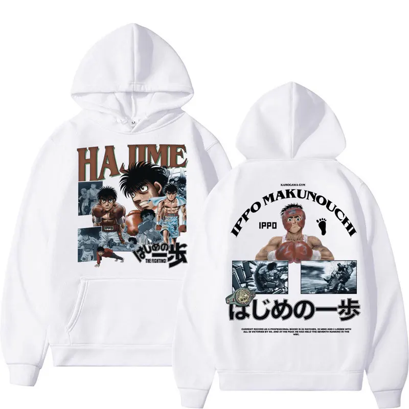 Anime Hajime No Ippo Hoodie Kamogawa Boxing Gym Makunouchi KGB Hip Hop Hoody Sweatshirt Men's Loose Fleece Casual Sportwear Male - view 2