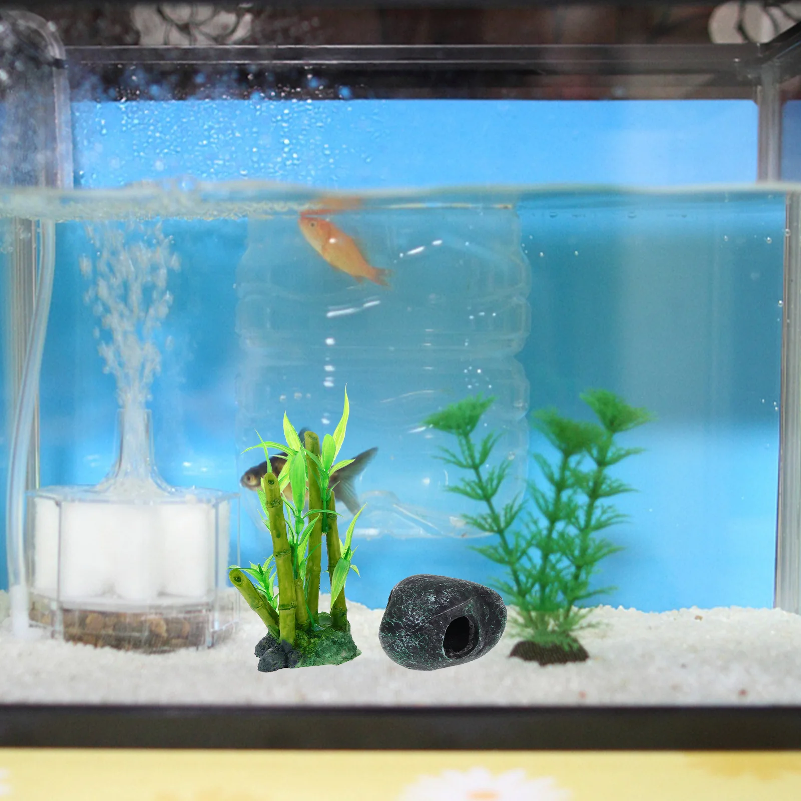 

Resin Fish Tank Decorations Artificial Cave Aquarium nament Craft Hiding Lifelike Details Ideal for Fish Tanks