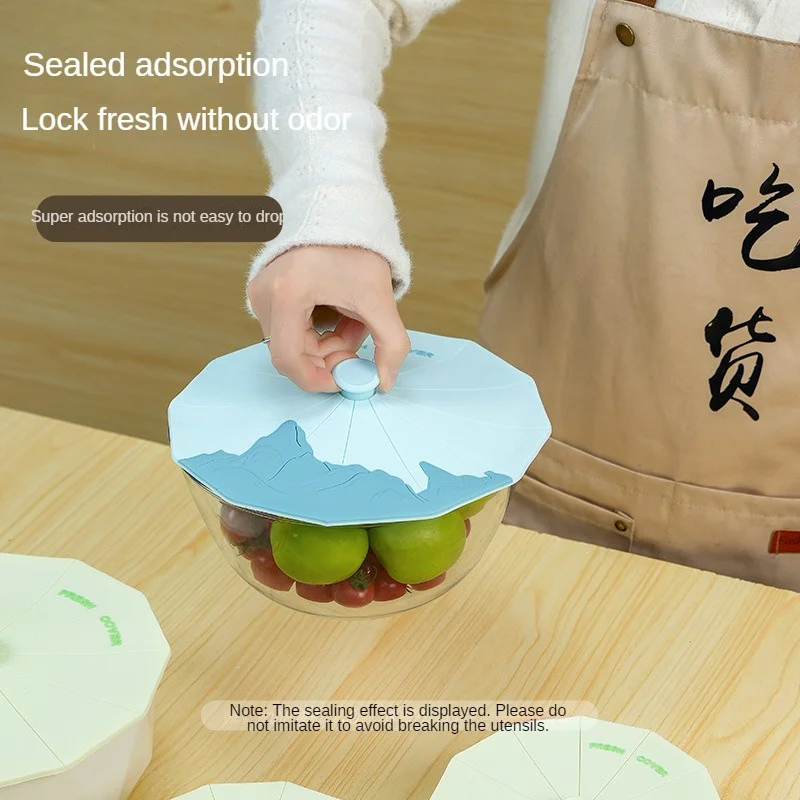 Round Fresh-keeping Lid Easy To Access Convenient Kitchen Essentials Glass Bowl Lid Not Easy To Fall Sanitary Bowl Lid Durable image 3