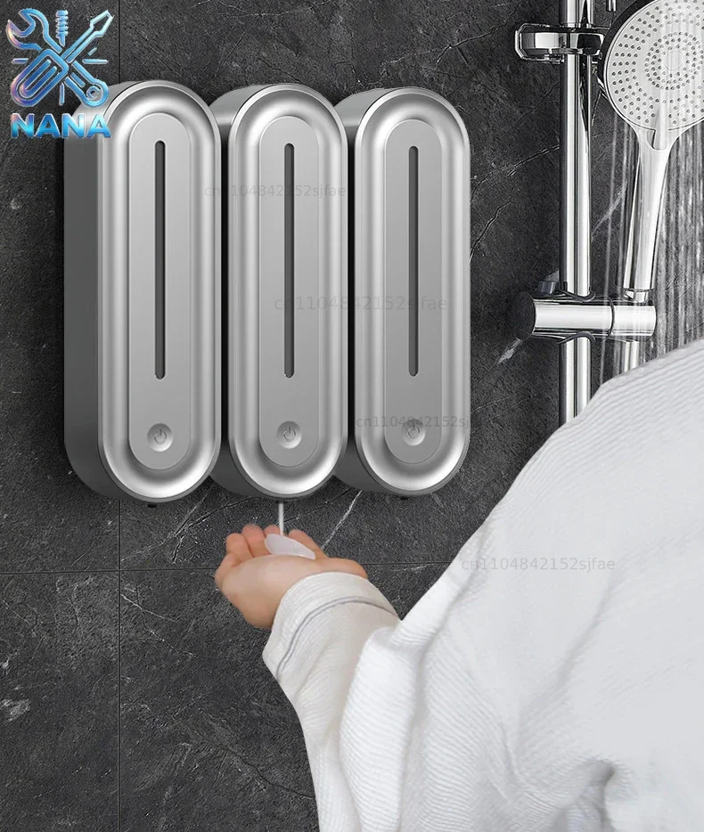 Suitable for bathroom/kitchen/shower scenarios,Touchless Induction Sensor，ABS ResinWall-mounted Automatic Liquid Soap Dispensers