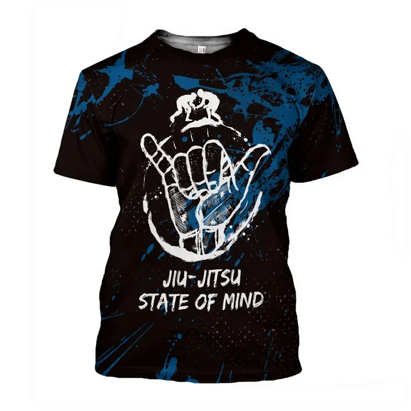 

Brazilian Jiu-jitsu Tough Guy T-shirt Men And Kids Jiu-jitsu Enthusiast Streetwear Short Sleeve Harajuku Style Tops Tees Clothes