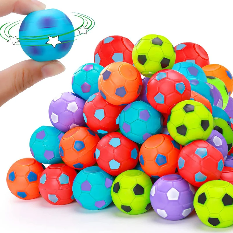 

30PCS Soccer Ball Fidget Spinners For Kids Decompression Toy Party Favors Carnival Birthday Gifts Classroom Incentives Prizes