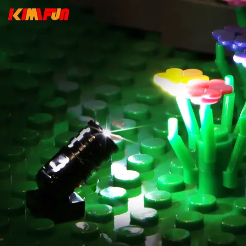 Led Building Block Lego 10pcs Terminal Led Searchlight MOC For Lego Light Table Lamp Multifunctional DIY Spotlight Black Building Block 1219