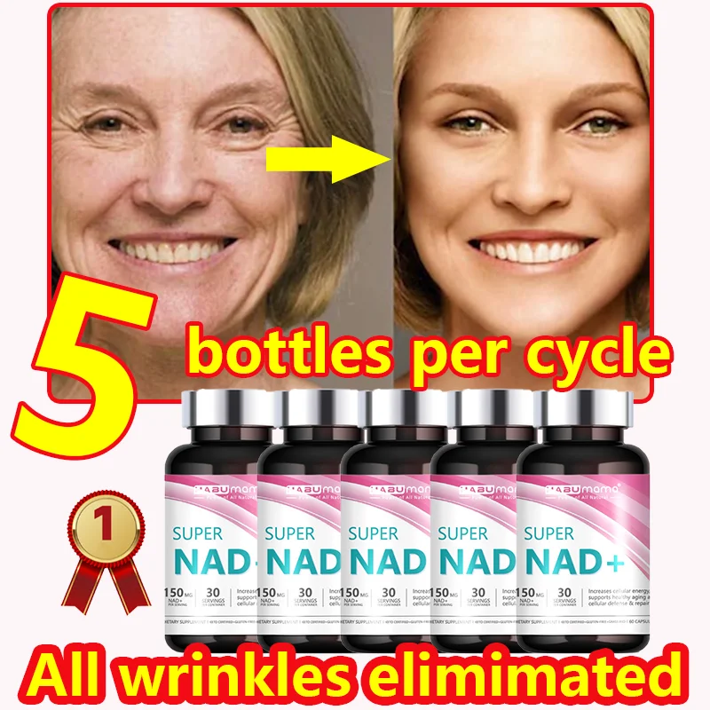 Anti-aging NAD+ Supplement Capsules-Nicotinamide Riboside Alternative, Natural Energy & Cellular Health, 60 Capsules