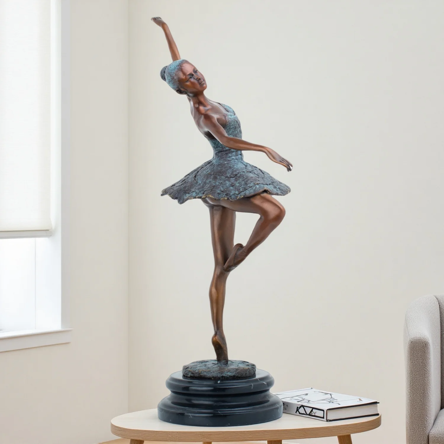 Ballet Dancer Statue Ballet Dancer Sculptures Bronze Female Sculpture Ballerina Dancing Girl Figurine Home Decor Ornaments Gift