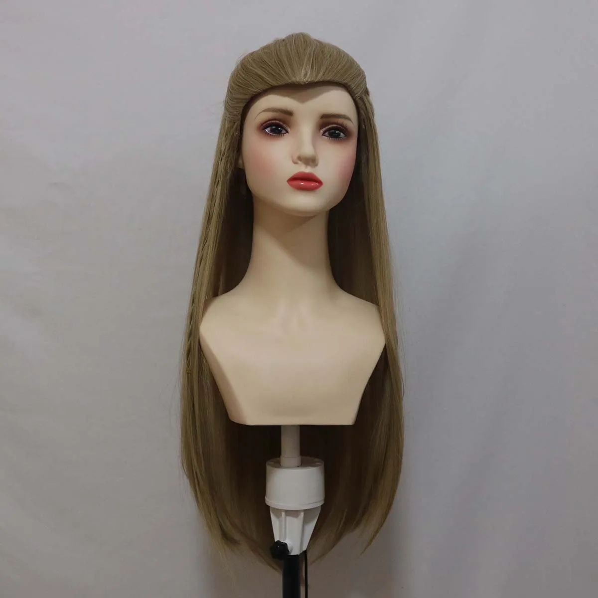 Perruque de cheveux bruns longs et lisses pour hommes, fête féerique Prince Legolas Greenleaf Cosplay