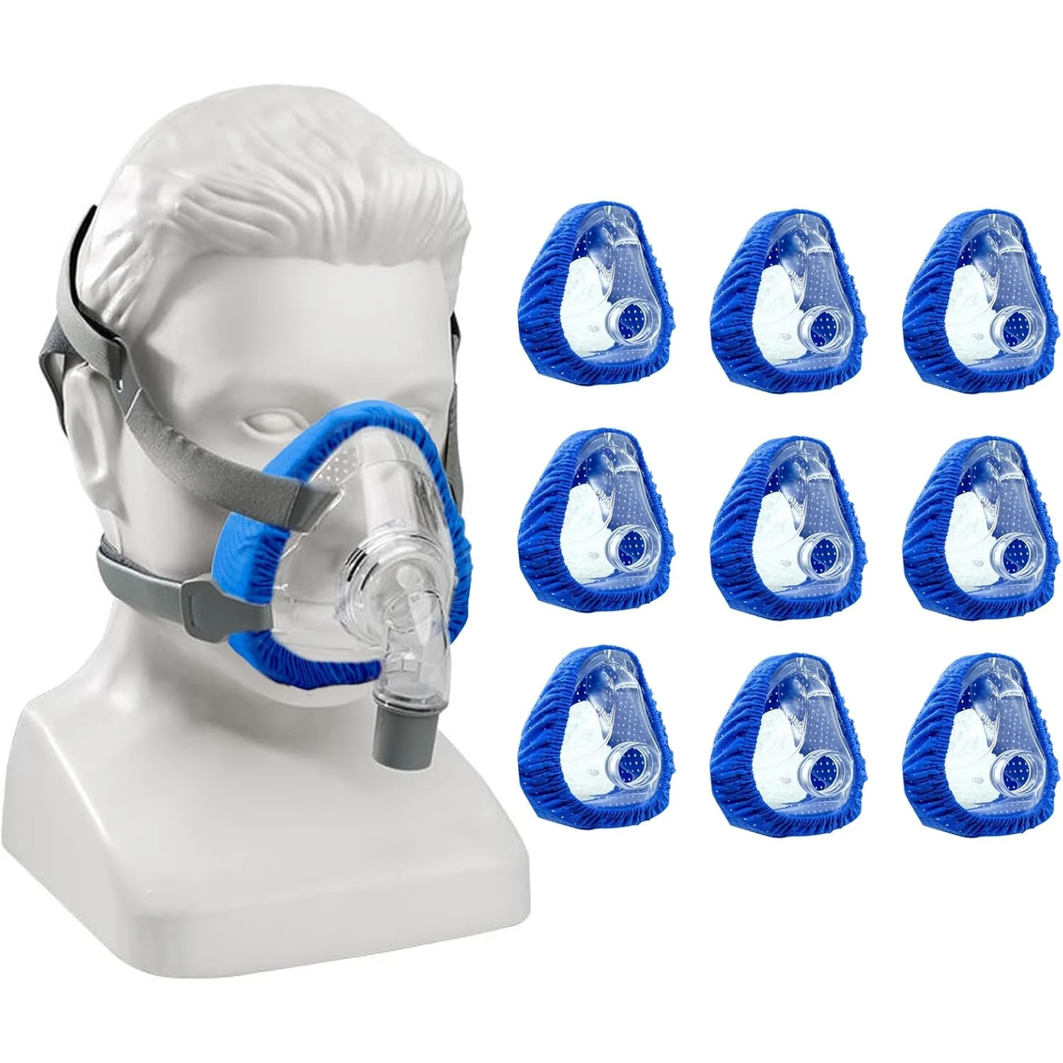 

1-20 шт. вкладыши для масок CPAP для полнолицевых масок, влагоотводящие, снижающие давление, повышающие комфорт, моющиеся хлопковые чехлы, многоразовые