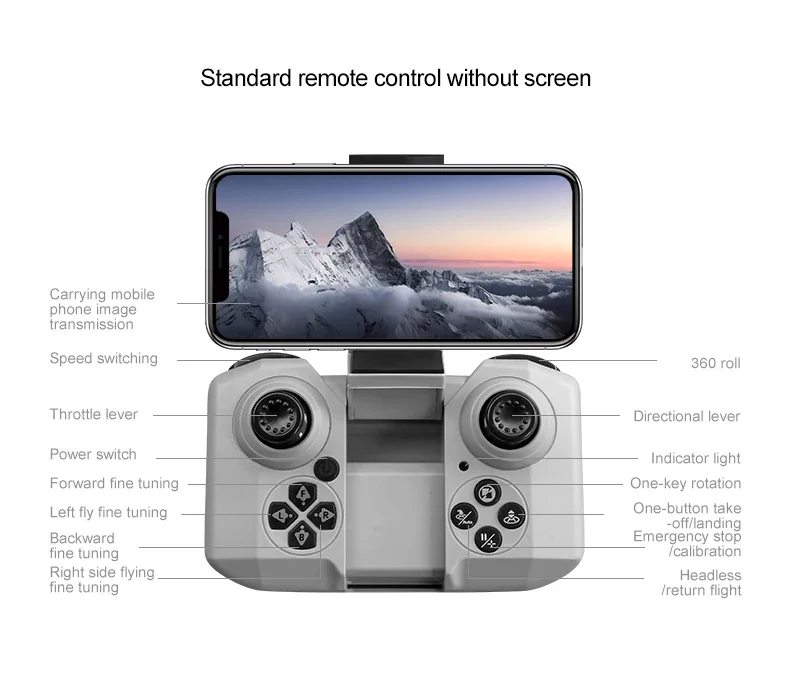 360° Protection Obstacle Avoidance 4.5in Screen WIFI FPV MINI RC Drone 8K Headless Optical Flow Hover Remote Control Quadcopter