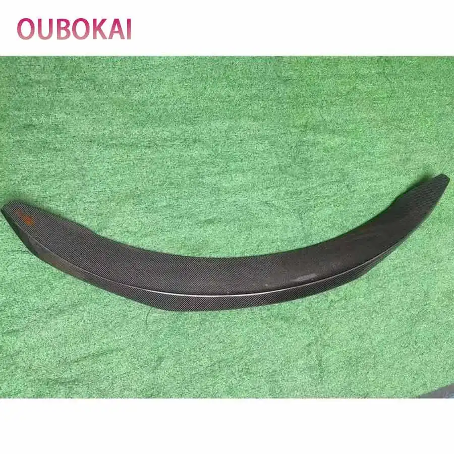 For Tesla Model 3 High quality V style Carbon Fiber Tail fins Rear Trunk Spoiler Guide Wing Rear Wing Diverter Body Kit view 6