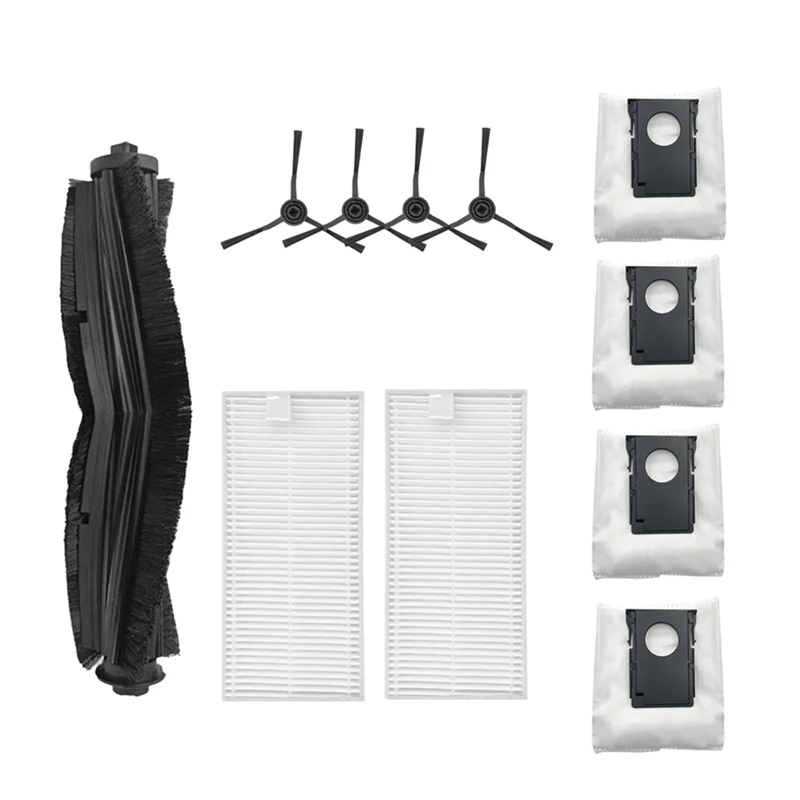 B47B-For Eureka J20 / Midea W20 / W20 Pro Robot Vacuum Enhanced Cleaning Efficiency Main Side Brush HEPA Filter Dust Bag