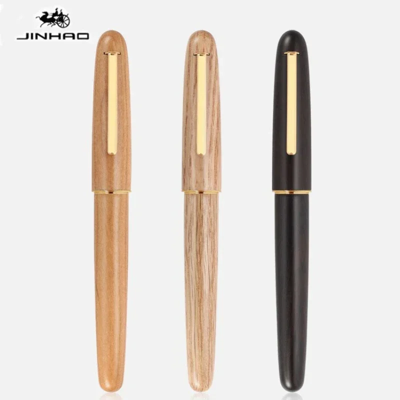 

Jinhao 9036 Fountain Pen Natural Wood Handmade Iridium EF/F/M/ Nibs Business Writing Gift Pens Stationary School Office Supplies