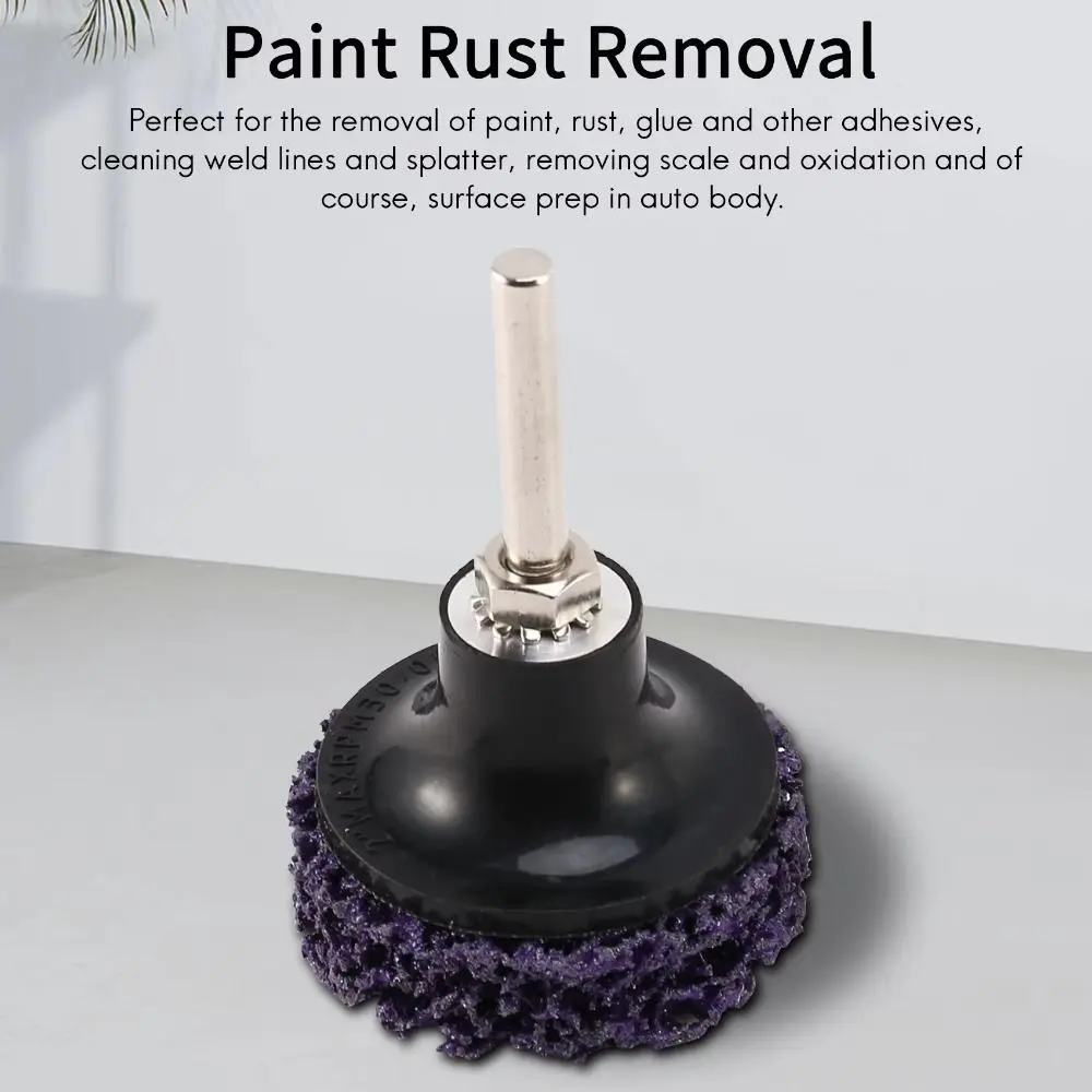 

53mm Rust Remover Wheel 1/4 Inch Holder Easy Strip Polishing Strip Disc Clean Disc Quick Change Abrasive Wheels Surface Prep