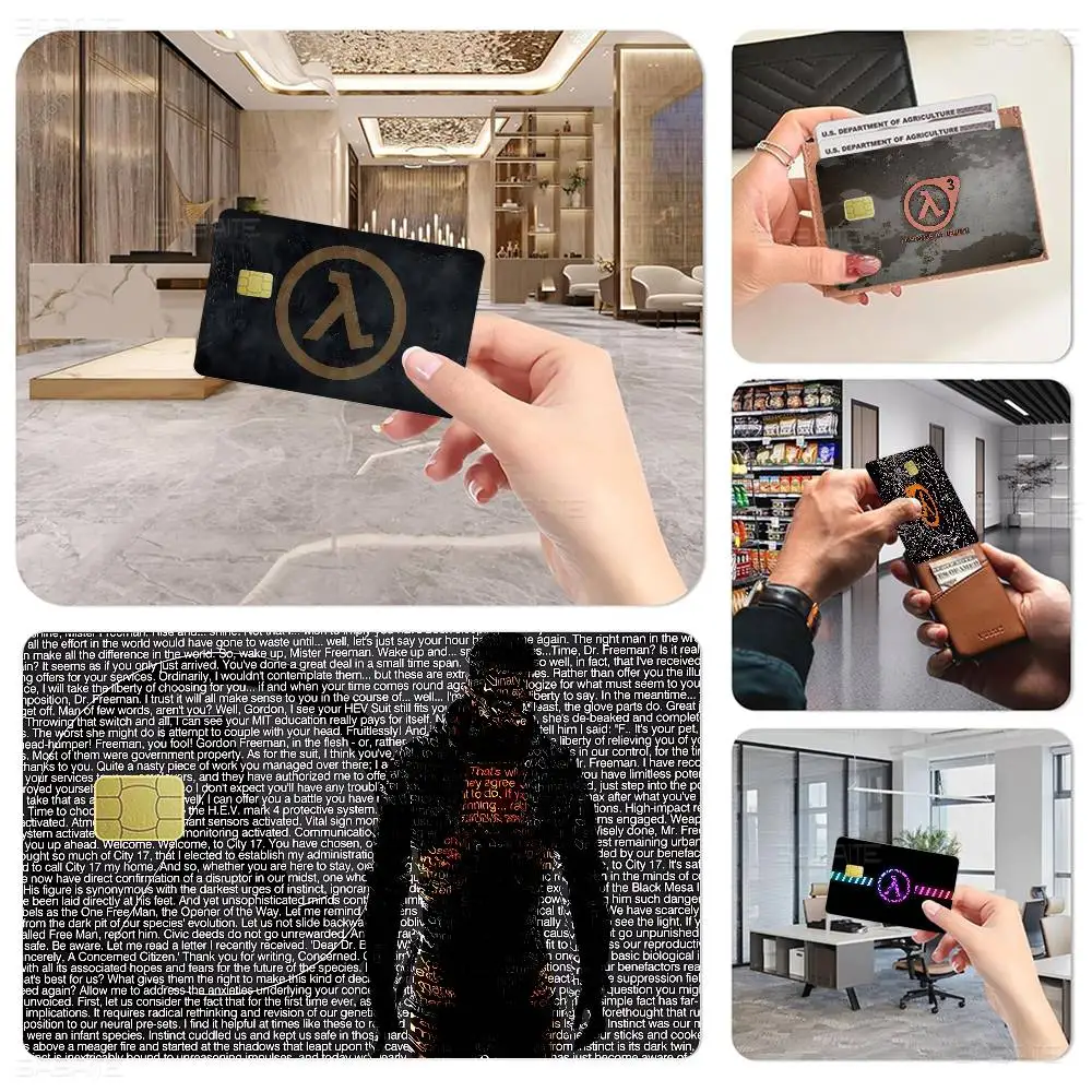 Game Half Life Anime Anime Cartoon Sticker Film Skin For Credit Card Debit Bank Bus Card