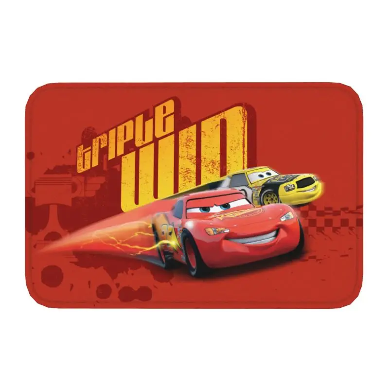 Custom Cartoon Pixar Cars Front Door Floor Entrance Mat Outdoor Bathroom Kitchen Doormat Garage Carpet Rug