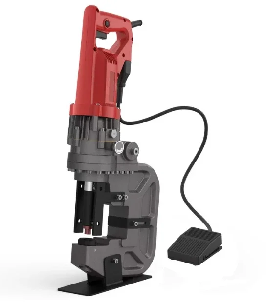 1800W Electric Hydraulic Punch Machine, Handheld Metal Hole Punch Tool for Steel Plate