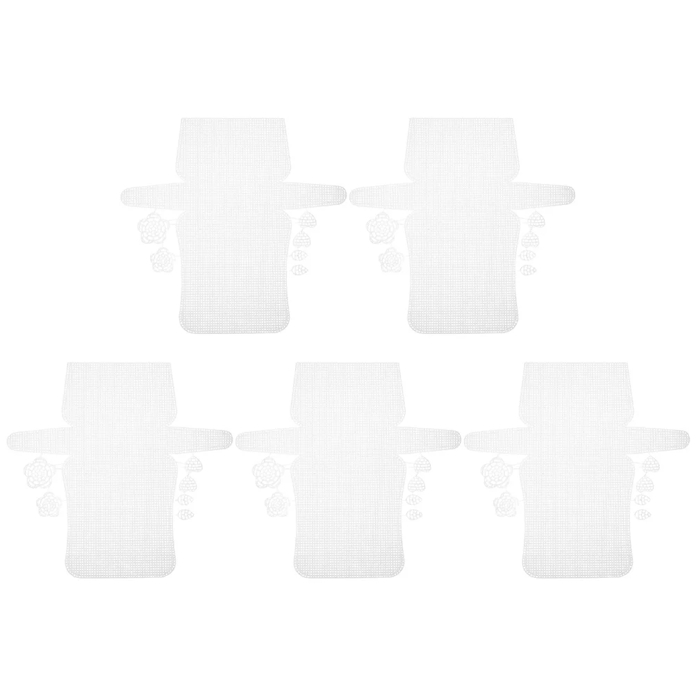 

5Pcs White Plastic Mesh Sheets DIY Needlepoint Canvas for Cross Stitch Crafting Sewing Purse Making Supplies Fine Plastic Mesh