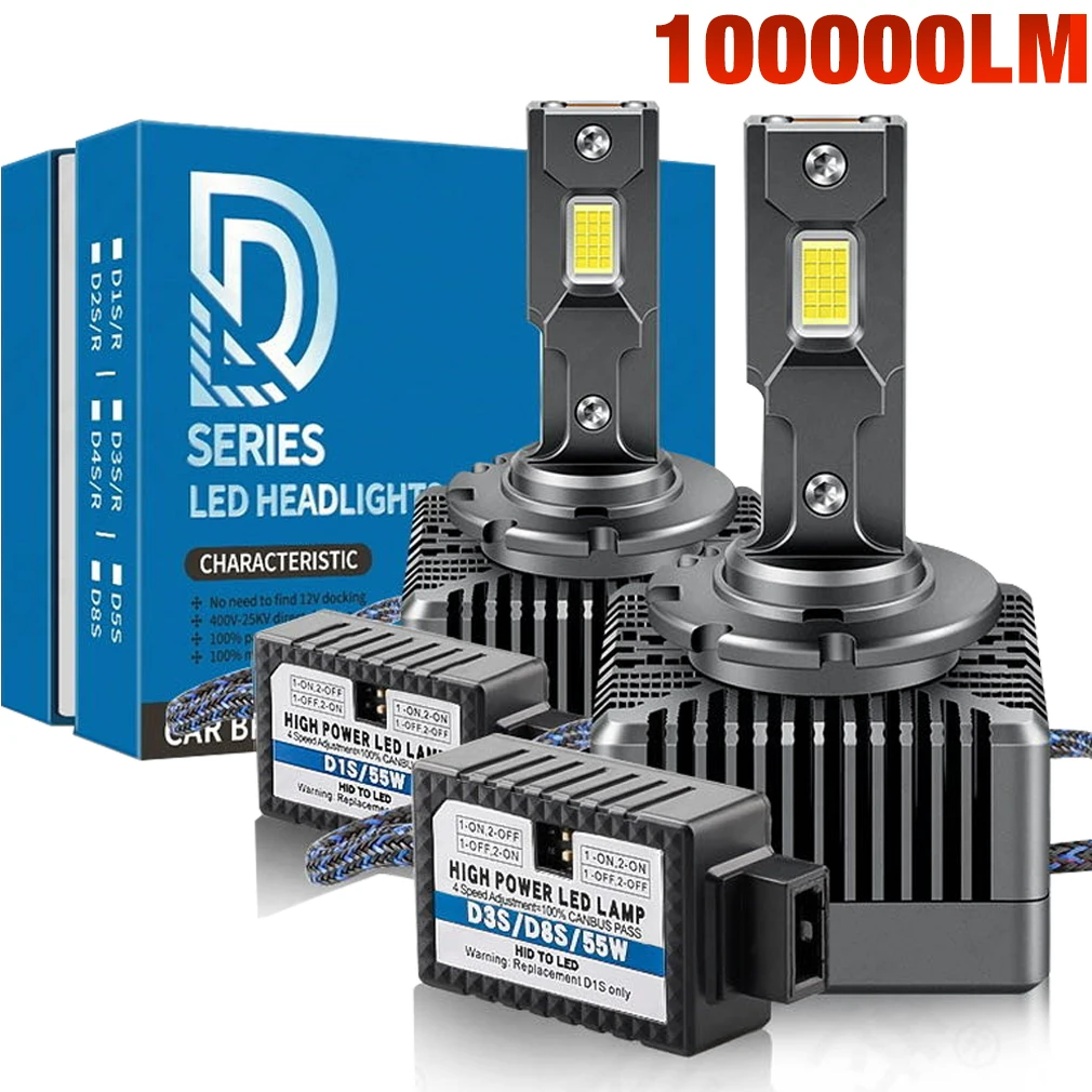 

2pcs D1S Led Headlight D3S Canbus Bulbs CSP D4S D5S D2S D8S Led 100000LM 110W D4R D2R Car Lamp D Series Car Bulbs 6000K 12V 24V