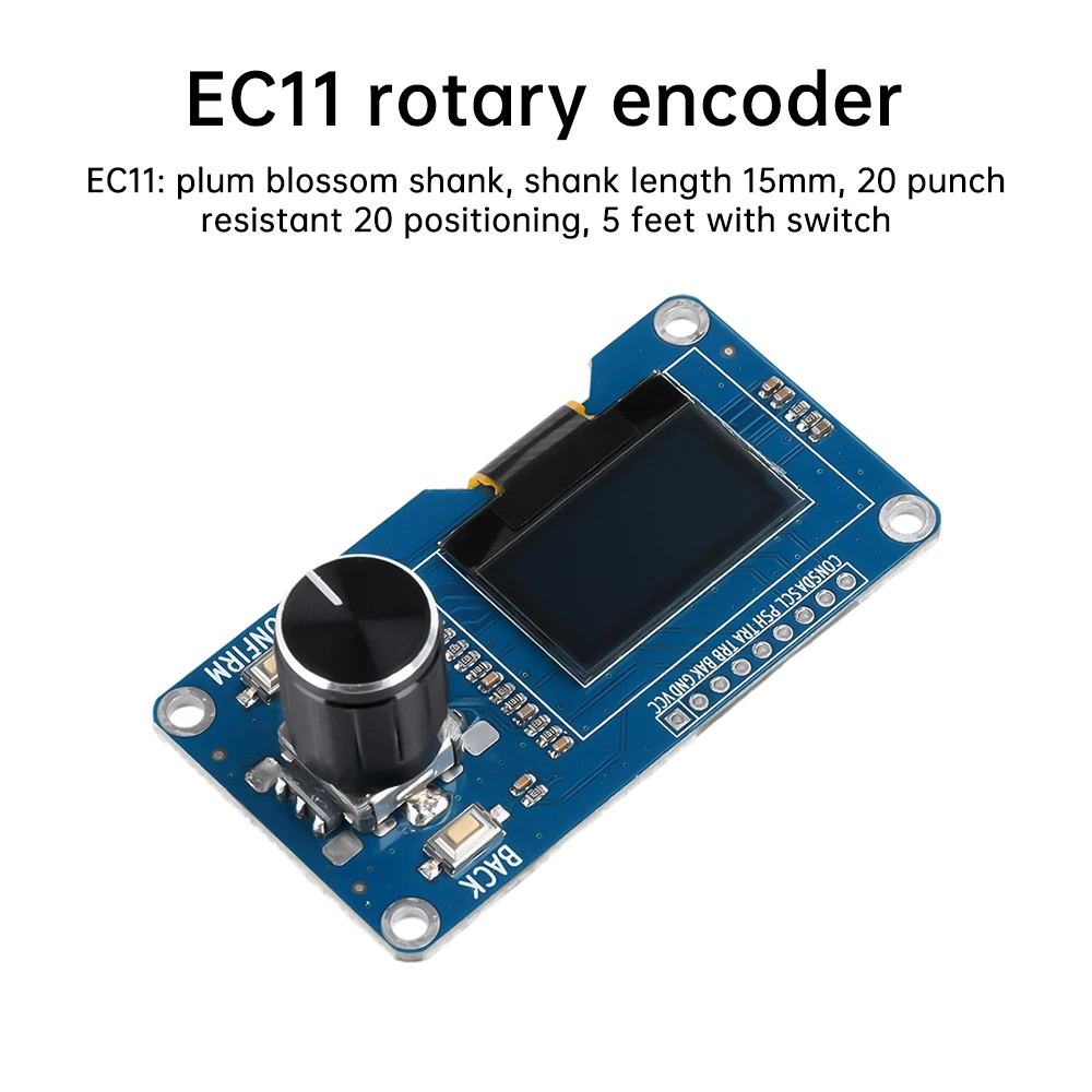 0,96/1,3-дюймовый OLED-экран в сочетании с модулем поворотного энкодера EC11, интерфейс IIC, белые слова