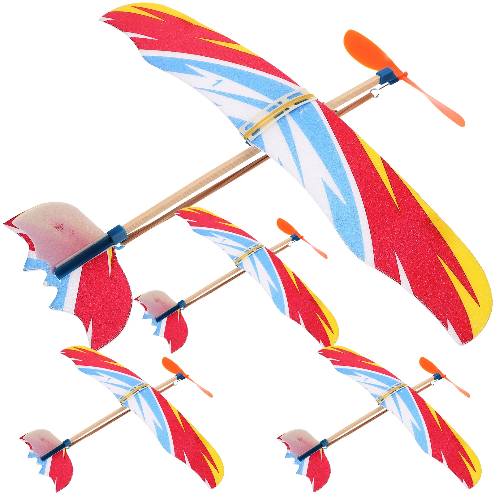 4 Uds. De aviones pequeños de ciencia DIY, aviones de espumas creativas, aviones planeadores al aire libre para niños, juegos interactivos divertidos voladores