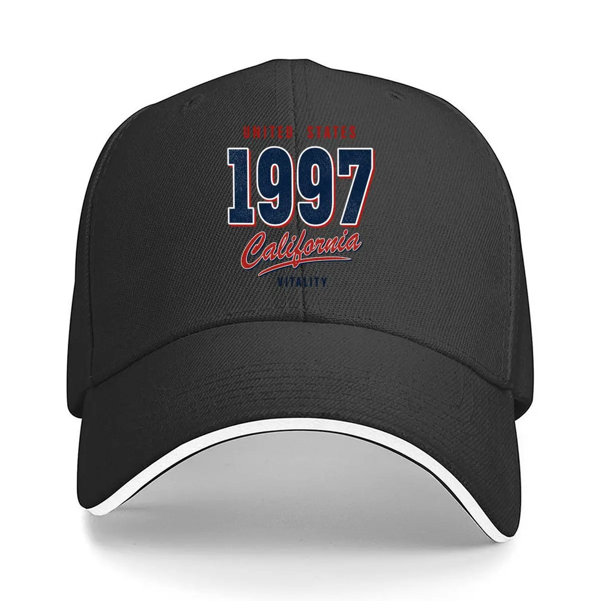 United States 1997 California Vitality Vintage Graphic Sandwich Baseball Cap