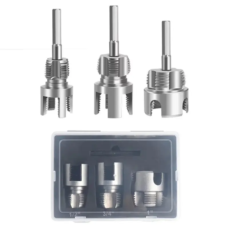 Y50A-PVC Pipe Threading Tool Water Pipe Internal External Thread Tapping Tool Pipe Threading Cutter Electric Drill