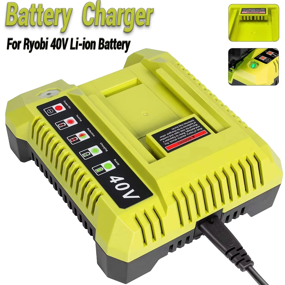 

Зарядное устройство 40 В подходит для электроинструментов Ryobi 40 В, никель-хромовая, никель-металлогидридная литиевая батарея