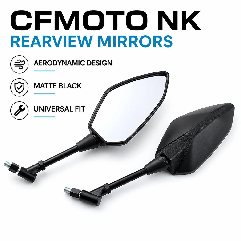 Motorcycle Rearview Mirror Pair Left Right Side Mirror For CFMOTO NK150 NK250 NK400 NK650 MT Universal 10mm Thread Rear View