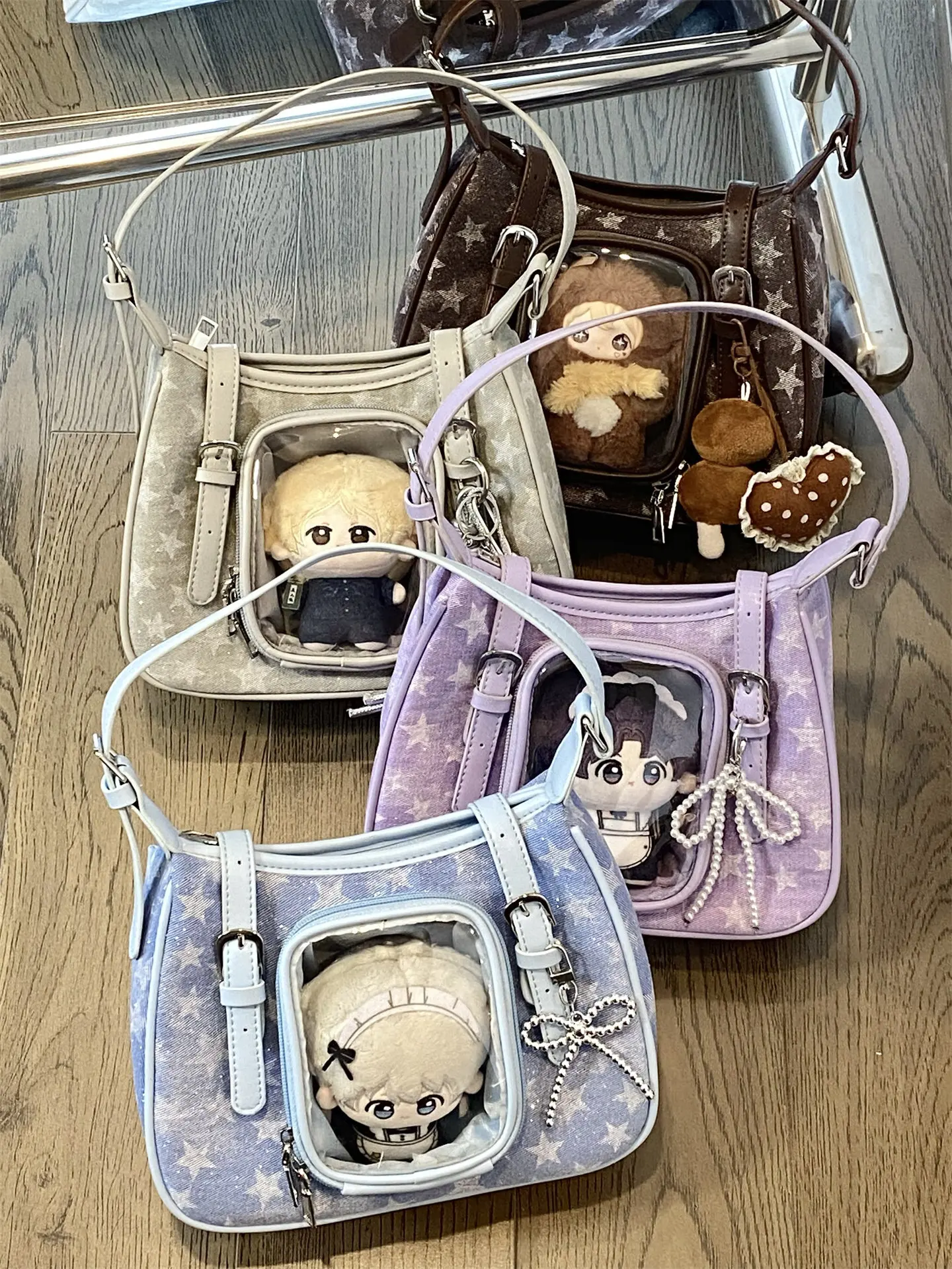 

2026 Summer New Lta Bag Millennial Style Star Denim Surface Small Food 10cm Big Head Baby Bag Retro Messenger Bag for Women