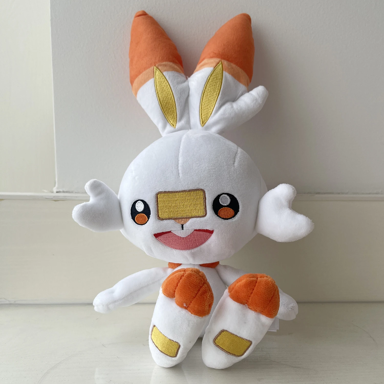 

Плюшевая кукла Pokemon Sobble Grookey Scorbunny, плюшевая кукла, меч, щит, начальный эльф, игрушки в виде животных, коллекция хобби, подарок на день рождения