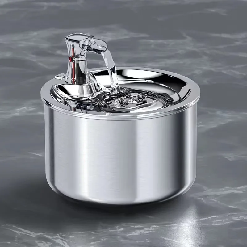 Design Stainless Steel Pet Water Fountain Cat Water Fountain Stainless Steel