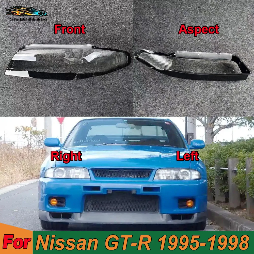 

Headlamp Cover Transparent Lamp Shade Headlight Shell Plexiglass Replace Original Lampshade For Nissan 1995 1996 1997 1998 GT-R