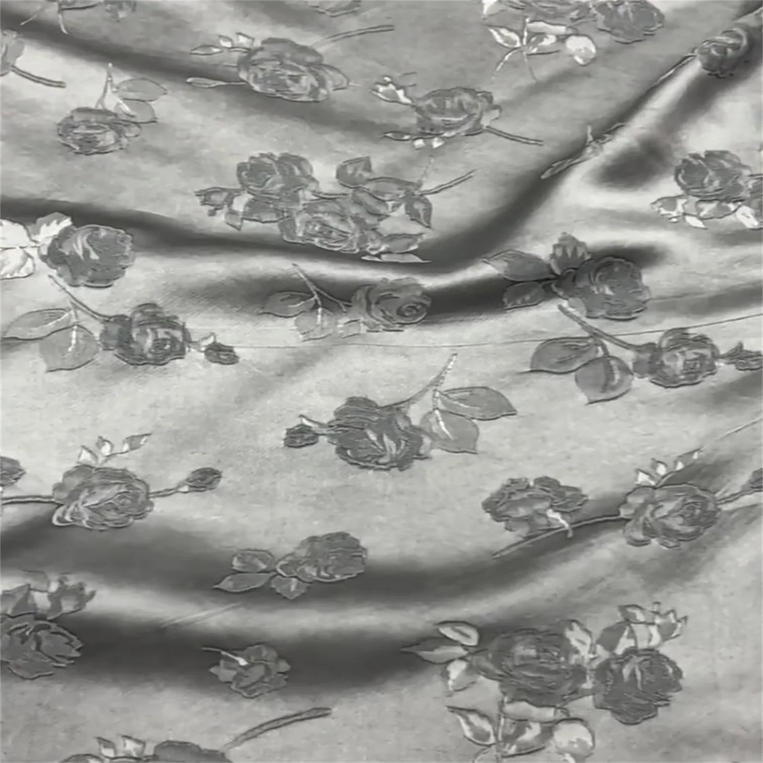 

Embossed jacquard silk acetate fabric, high-end summer floral fabric, skirt cheongsam dress fabric.