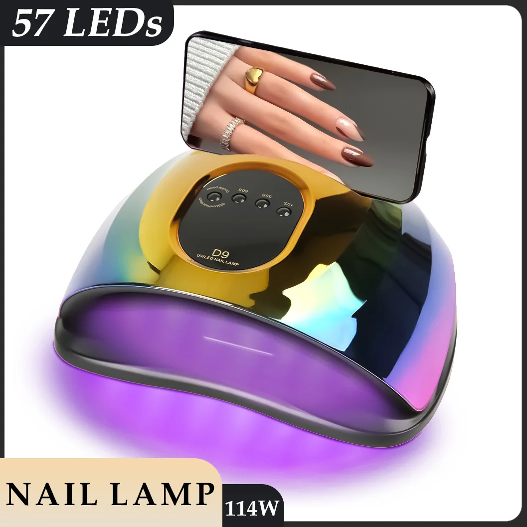 57 LEDs Nail Drying Lamp UV LED Lamp for nails 114W Nail Dryer with 4 Timer Settings Manicure Lamp UV Light Cabin Nail Tools